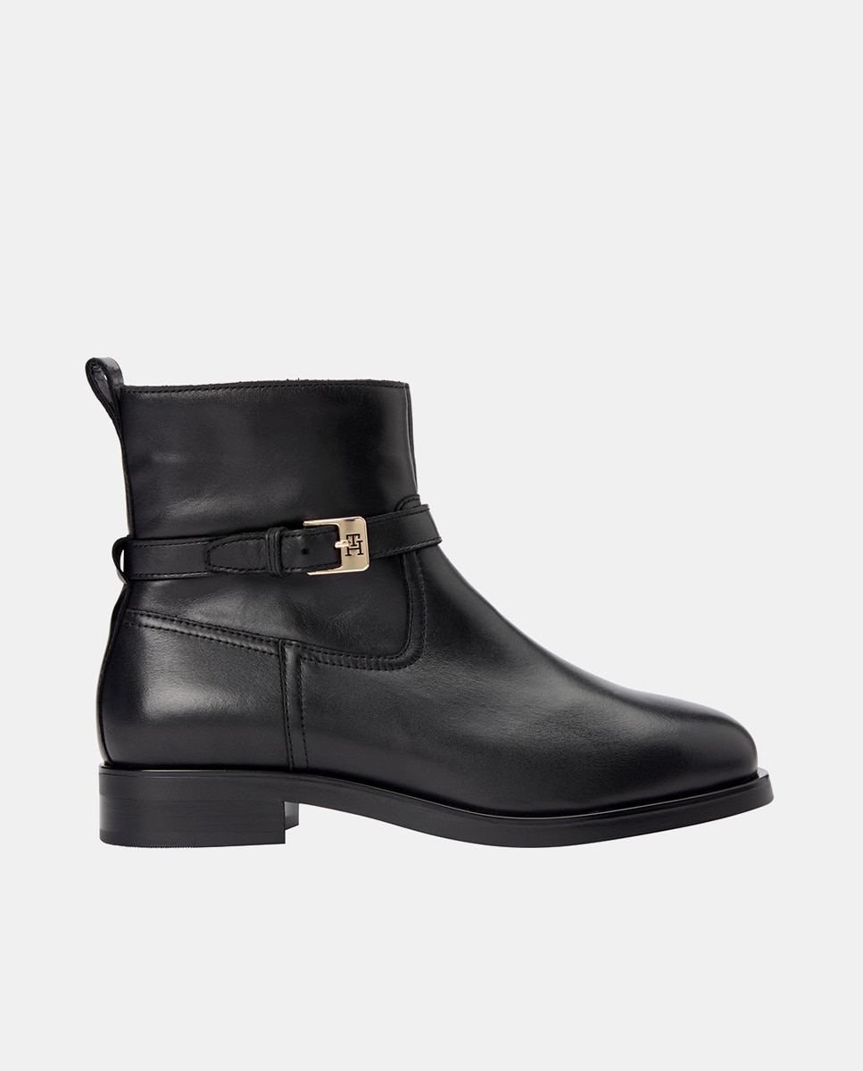 Botins Chelsea em Pele Preto-1