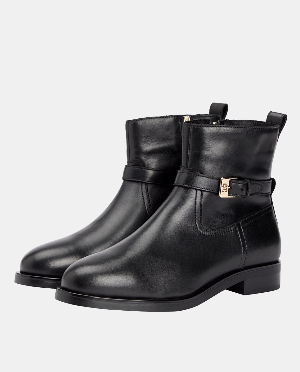 Botins Chelsea em Pele Preto-2