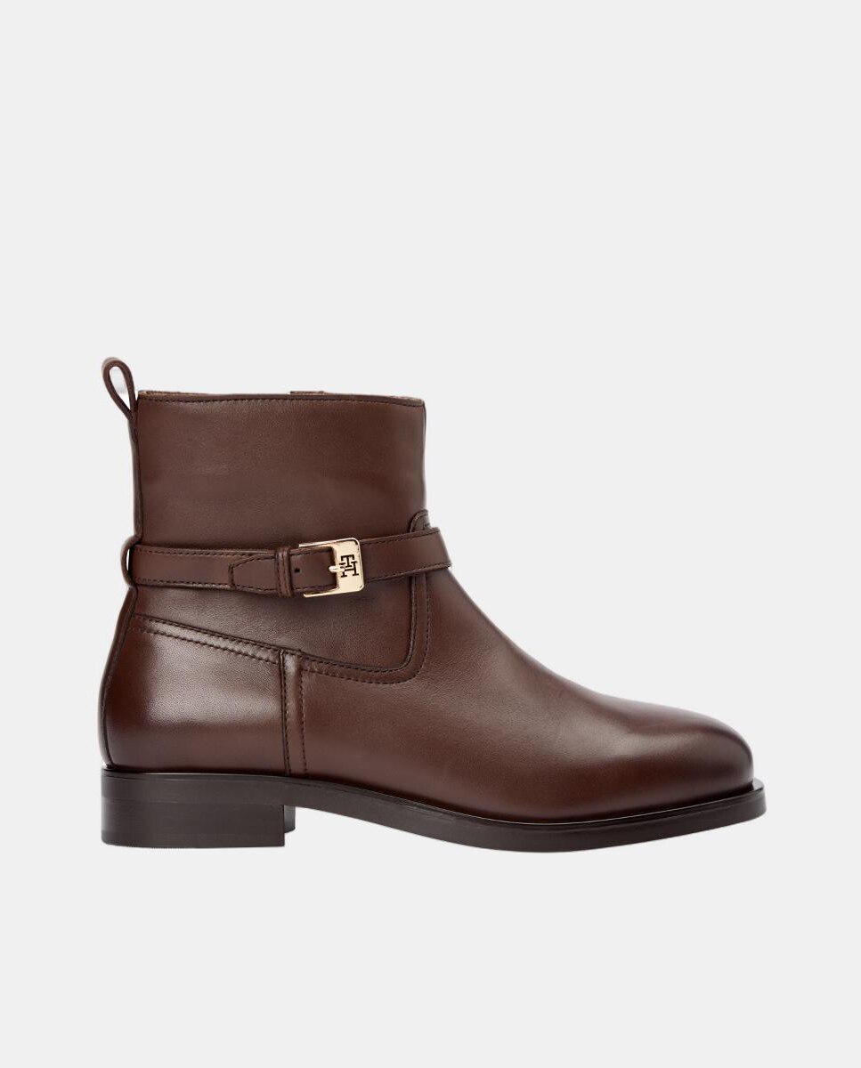 Botins Chelsea em Pele Castanho-escuro-1