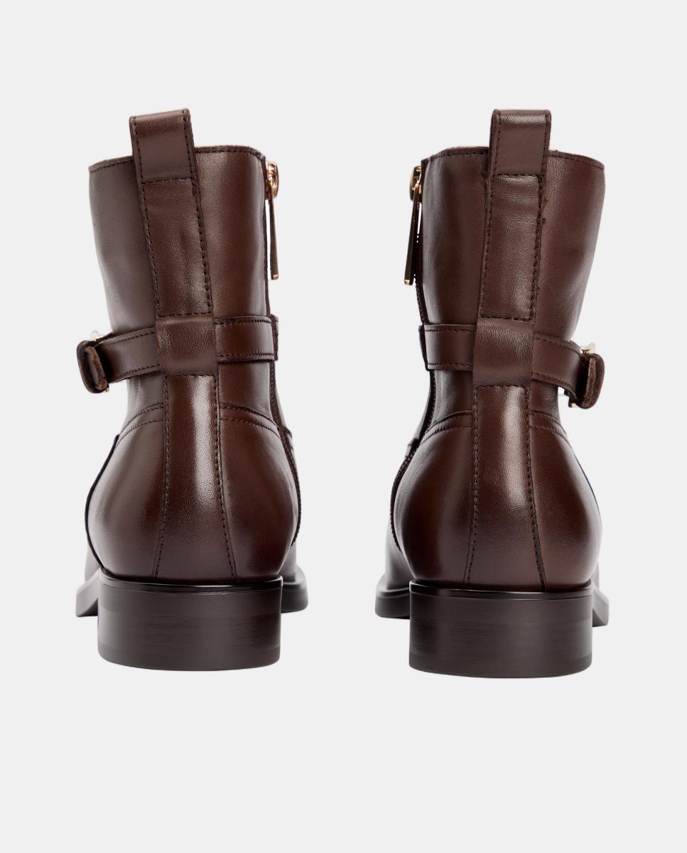 Botins Chelsea em Pele Castanho-escuro-3
