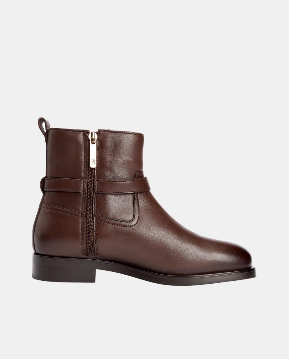 Botins Chelsea em Pele Castanho-escuro-4
