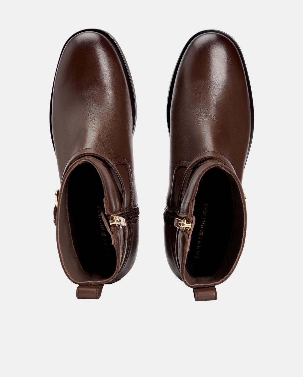 Botins Chelsea em Pele Castanho-escuro-5