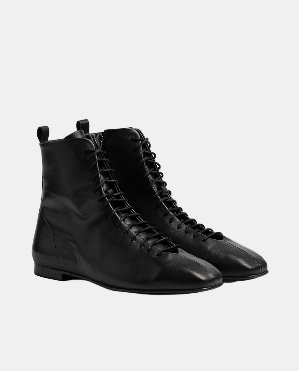 Botins Tipo Blucher e Conceito Boxing em Napa Soft Preto-2