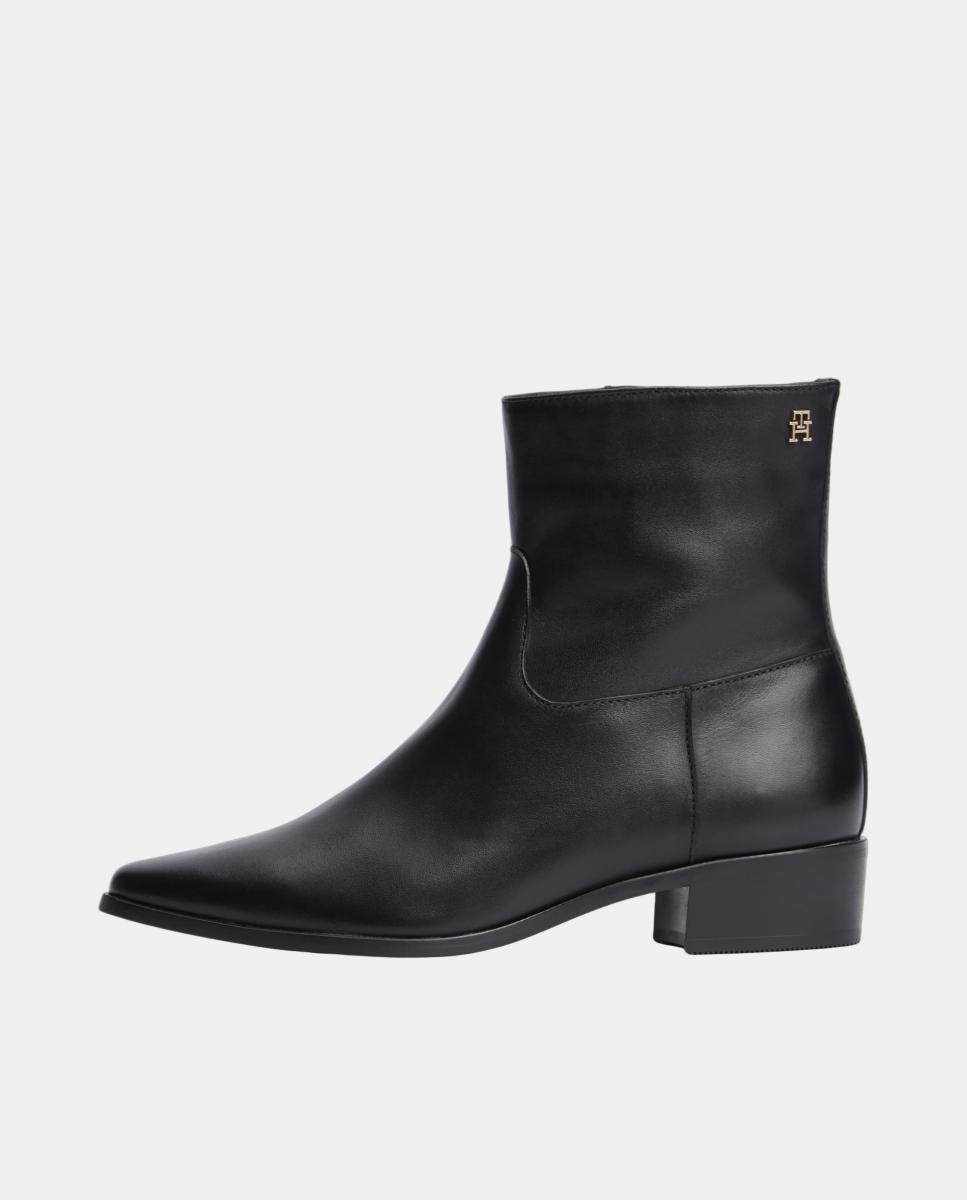 Imagen 4 de Botín de piel TH cremallera - Tommy Hilfiger - Negro Negro