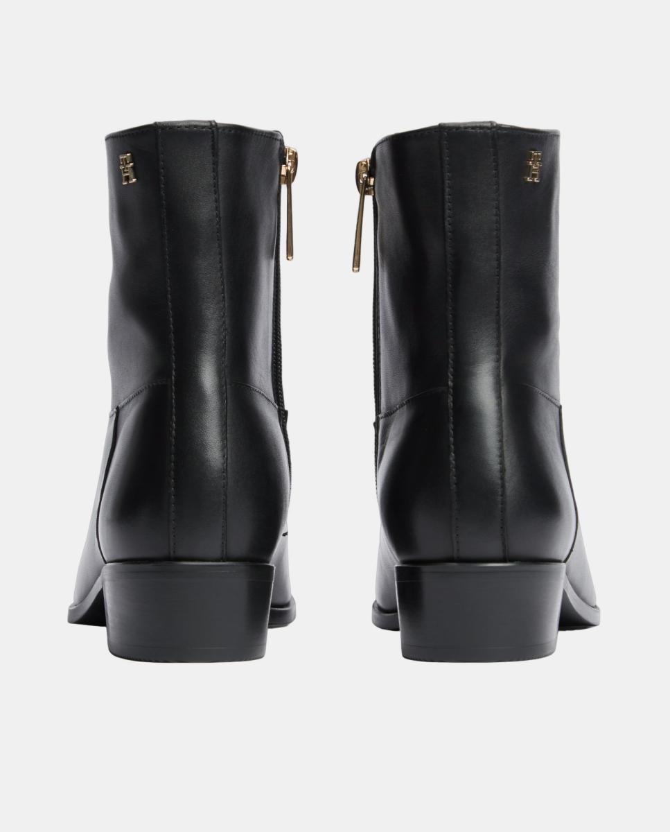 Imagen 7 de Botín de piel TH cremallera - Tommy Hilfiger - Negro Negro