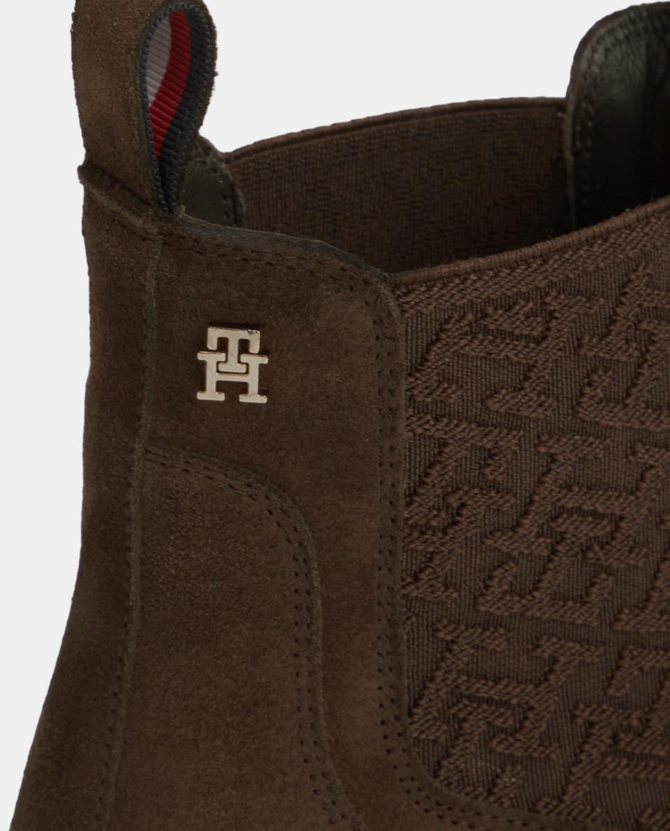 Imagen 4 de Botín chelsea piel TH monogram - Tommy Hilfiger - Marrón chocolate Marrón chocolate