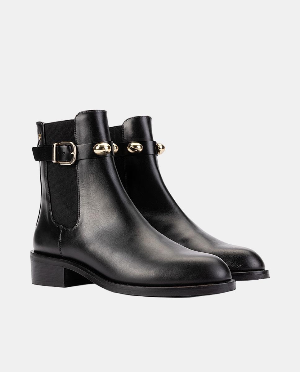 Botins em Pele Preto-3