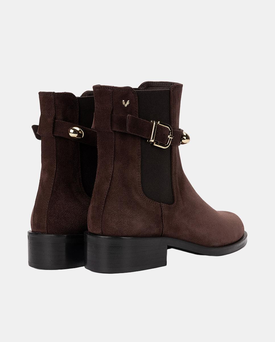 Botines de serraje para mujer - Martinelli - Marrón chocolate Marrón chocolate-4