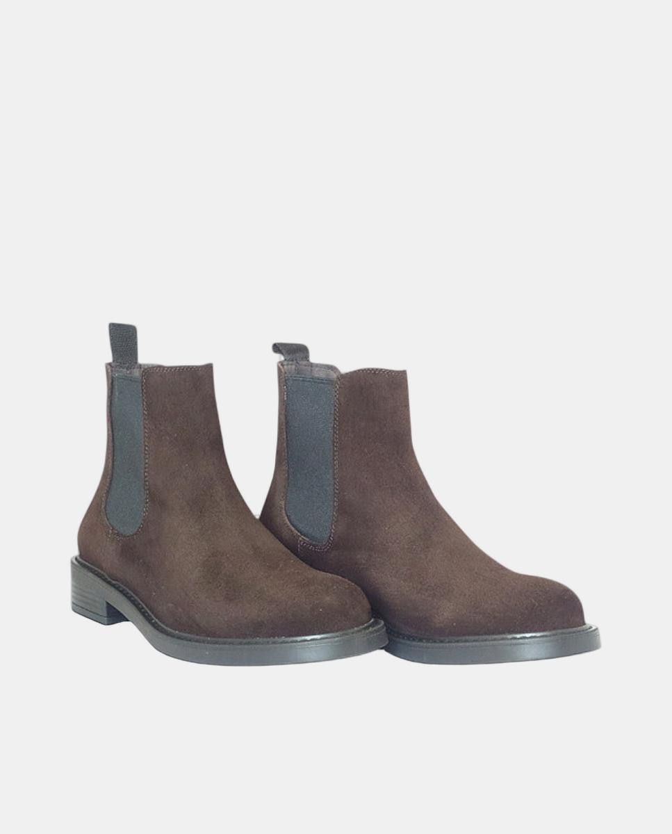 Botins Chelsea com Salto Basket Castanho-2