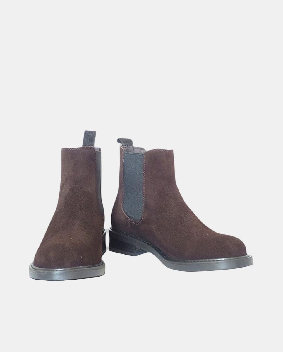 Botins Chelsea com Salto Basket Castanho-3