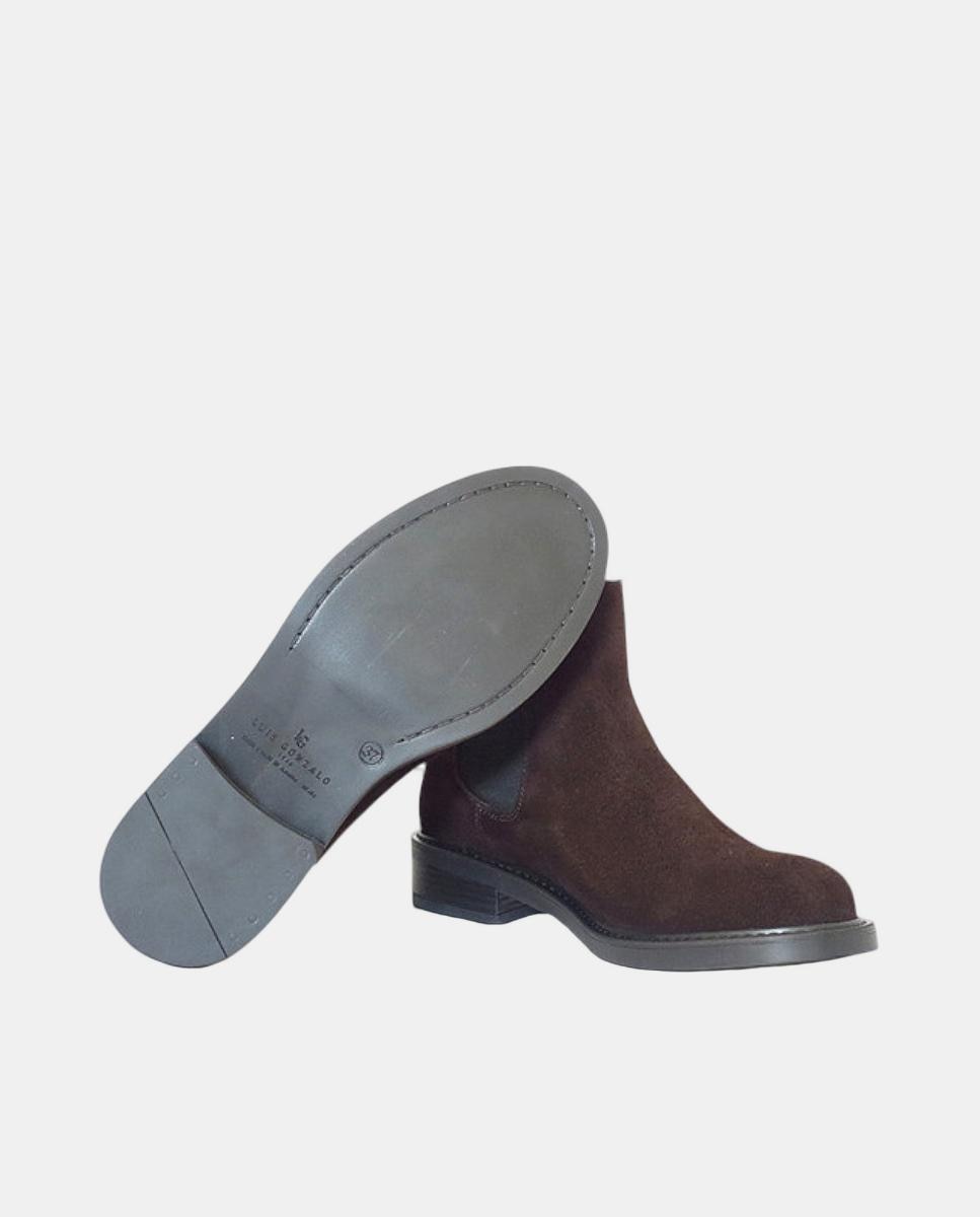 Botins Chelsea com Salto Basket Castanho-4