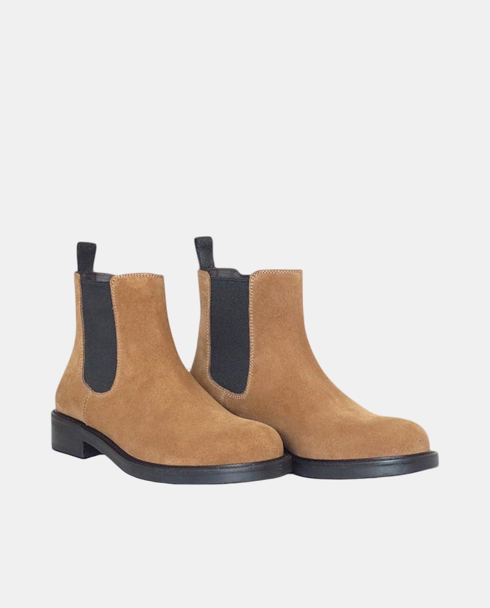 Botins Chelsea com Salto Basket Castanho-2