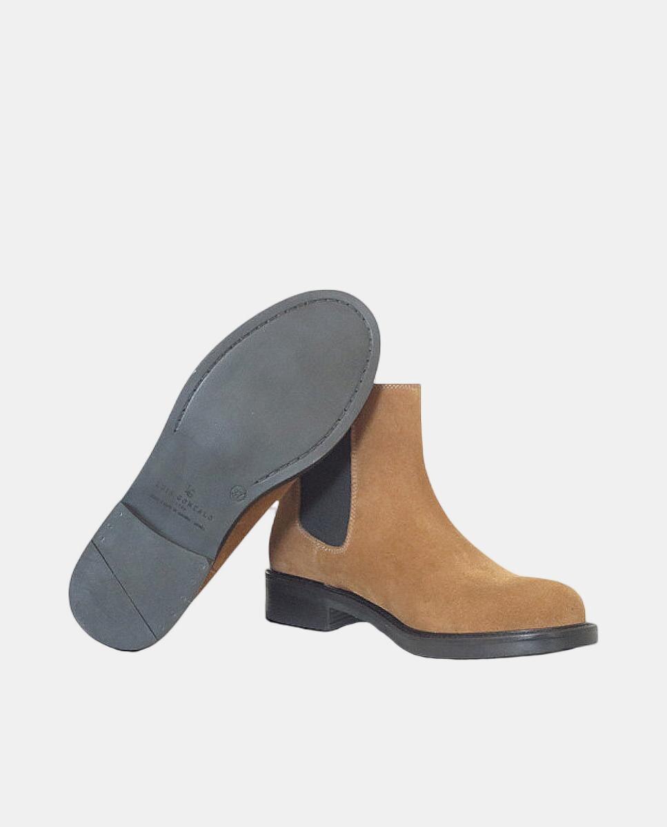 Botins Chelsea com Salto Basket Castanho-4