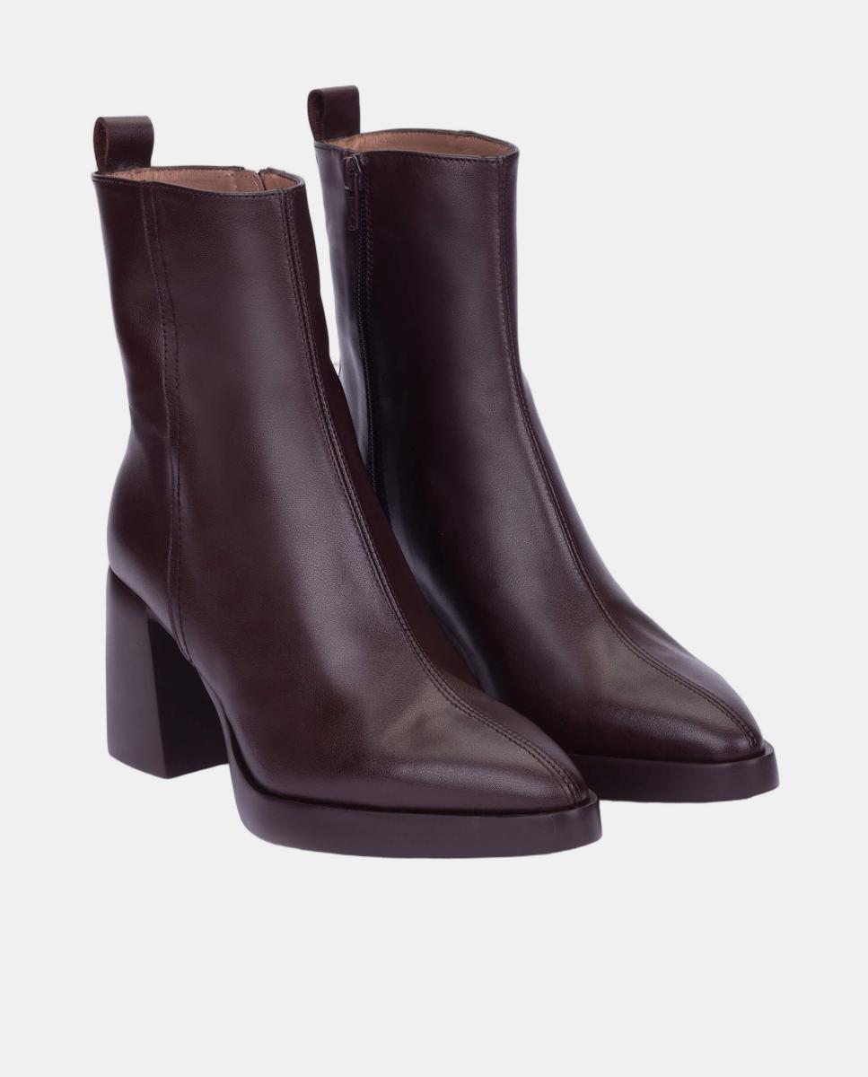 Botins com Plataforma Castanho-2