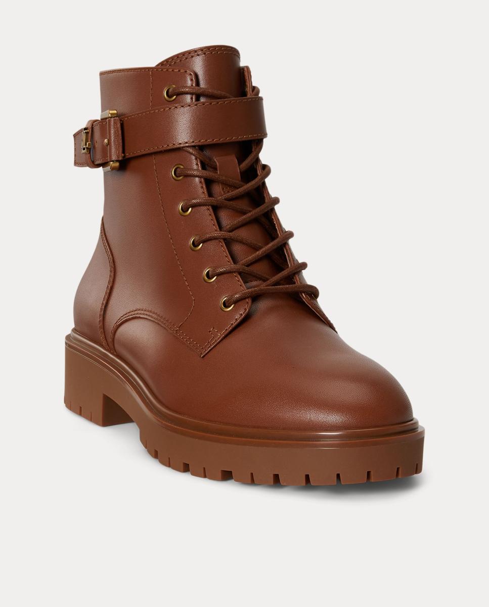 Bota Allyson de mujer de piel - Lauren Ralph Lauren - Cuero Cuero-2