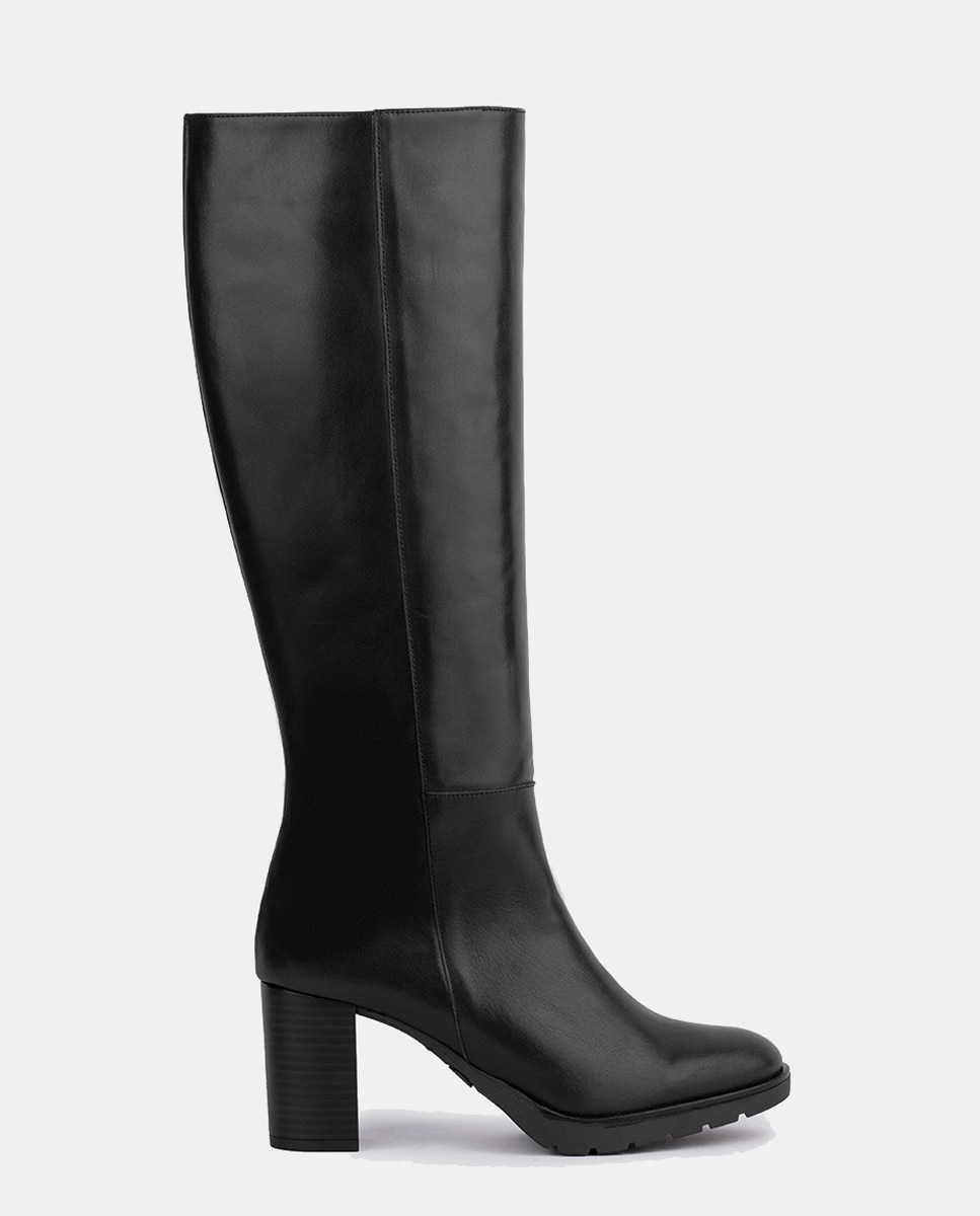 Dansi - Botas de mujer en piel con tacon de bloque.
