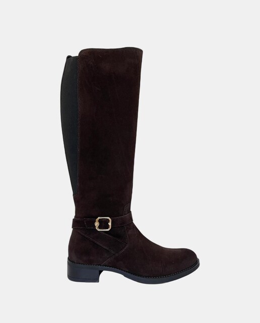 Imagem 0 de Botas em Croute com Salto Raso