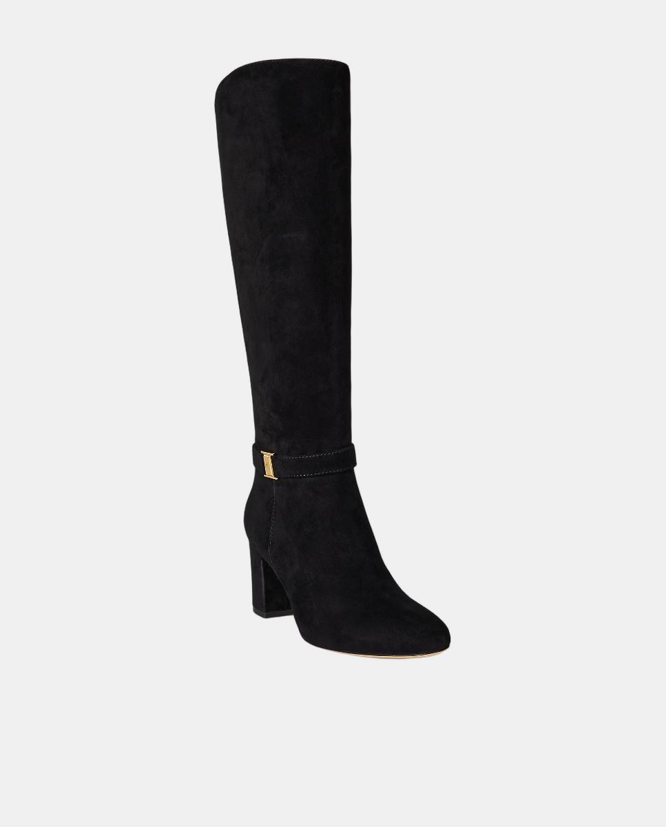 Botas Altas Kellie de Camurça Preto-2