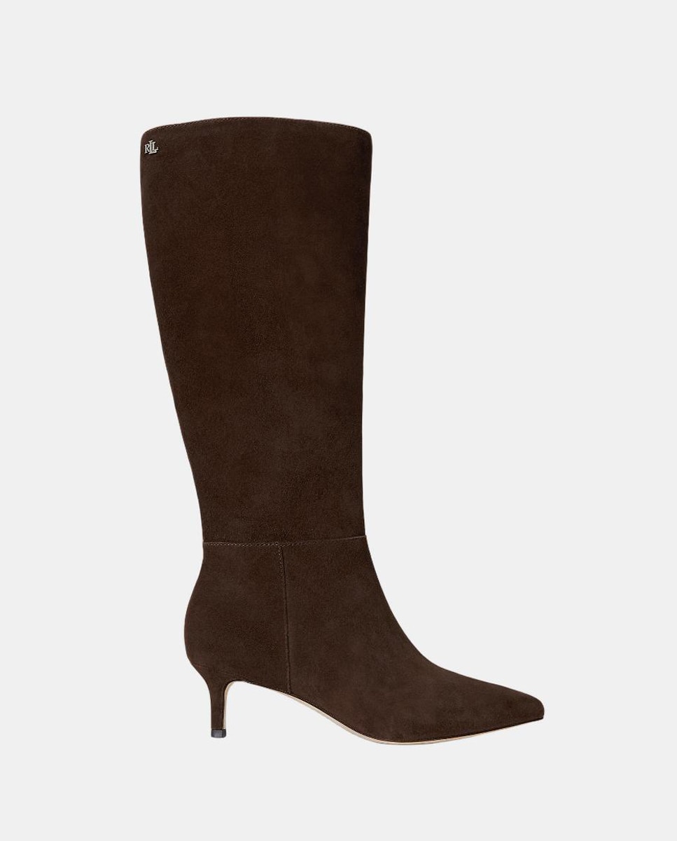 Botas Altas Mckay de Camurça Castanho-escuro-1