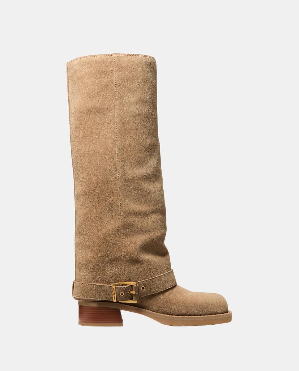 Botas Altas Colby em Pele Castanho-claro-1