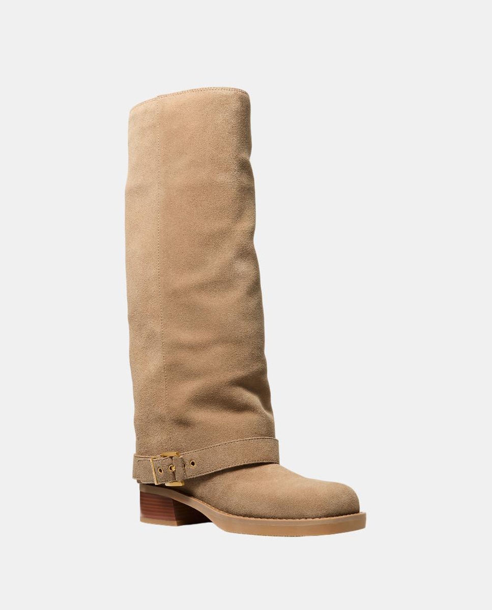 Botas Altas Colby em Pele Castanho-claro-2