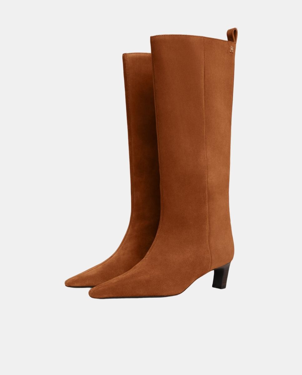 Botas de Salto Kitten em Pele TH Castanho-3
