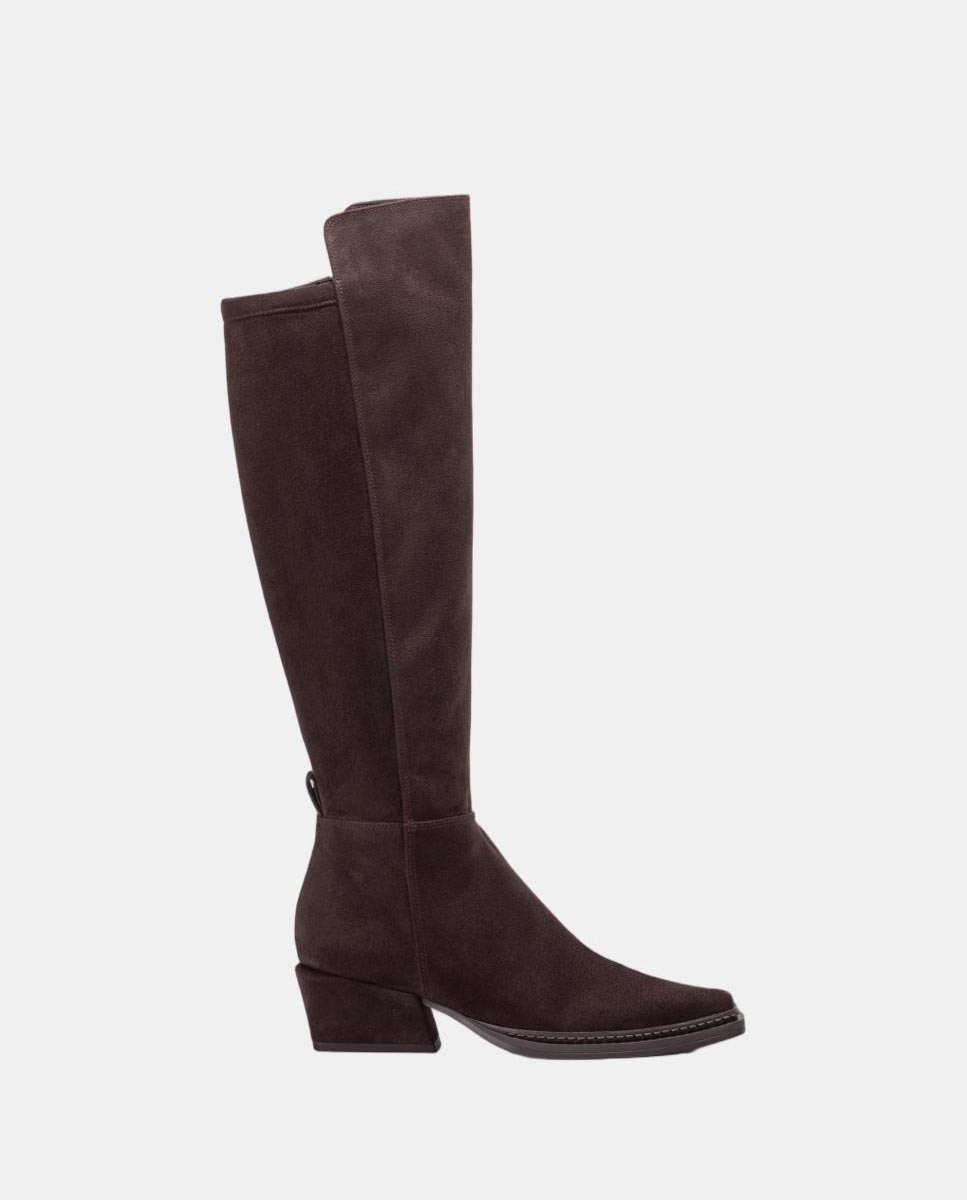Imagen 1 de Botas de mujer de licra sintética Marrón oscuro