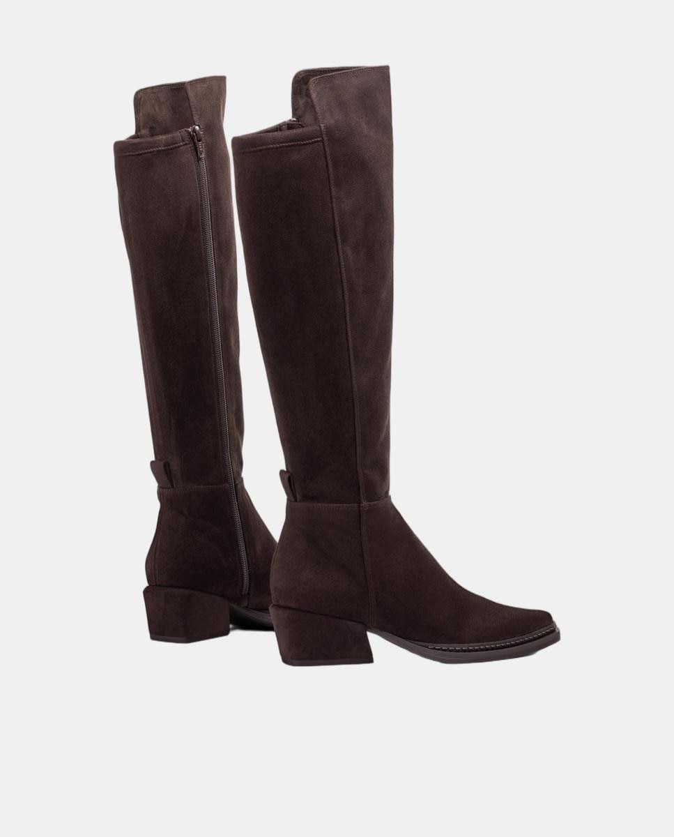 Imagen 3 de Botas de mujer de licra sintética - Unisa - Marrón oscuro Marrón oscuro