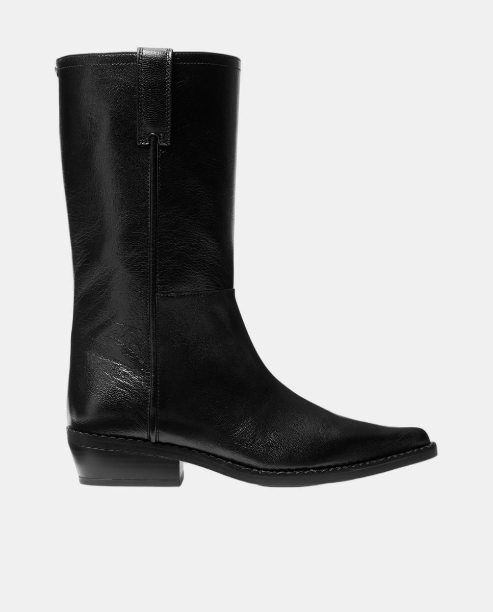 Imagem 0 de Botas Cowboy Farren em Pele com Salto de Bloco