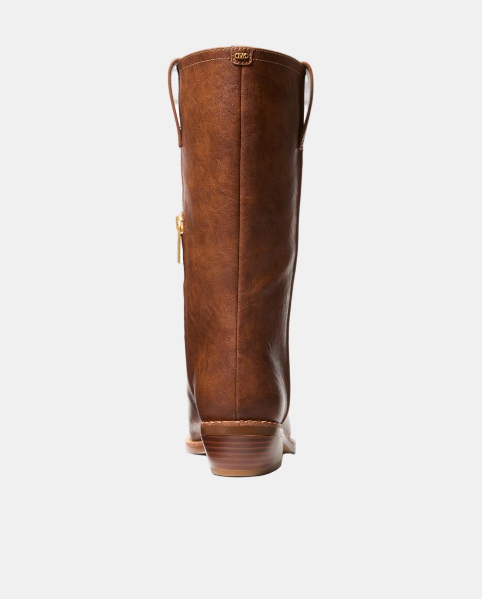 Botas Cowboy Farren em Pele com Salto de Bloco Couro-4
