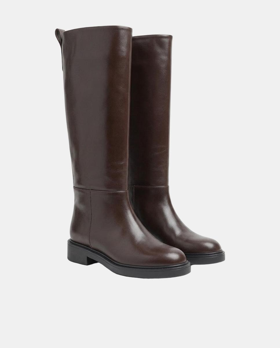 Botas em Napa Soft e Sola Extra-Light Castanho-2