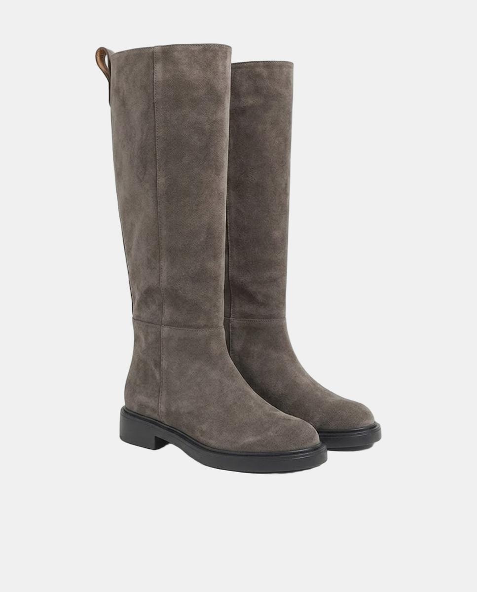 Botas de mujer en serraje soft y suela extra-light - Dansi - Grises Grises-2
