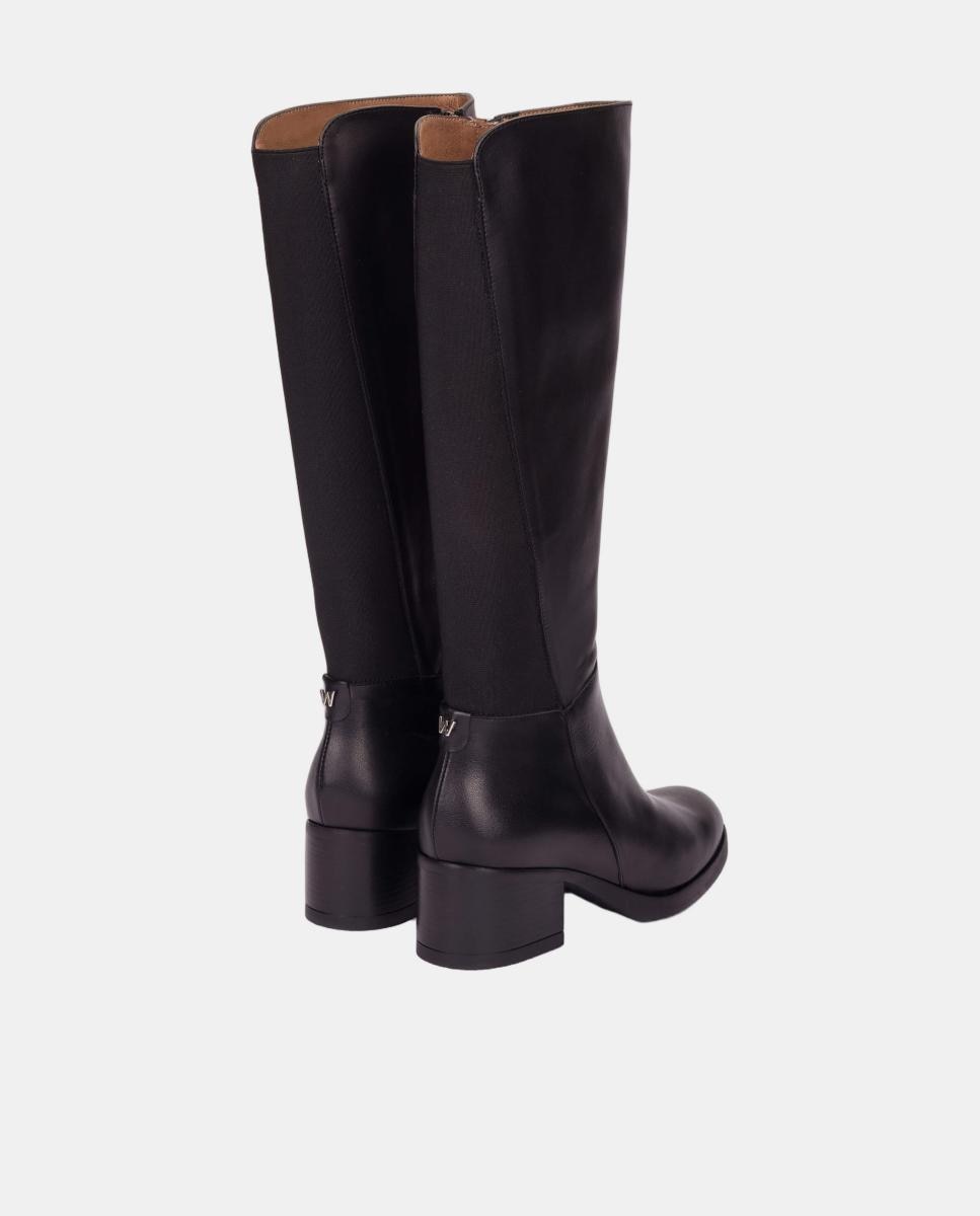 Botas Altas Elásticas Preto-3