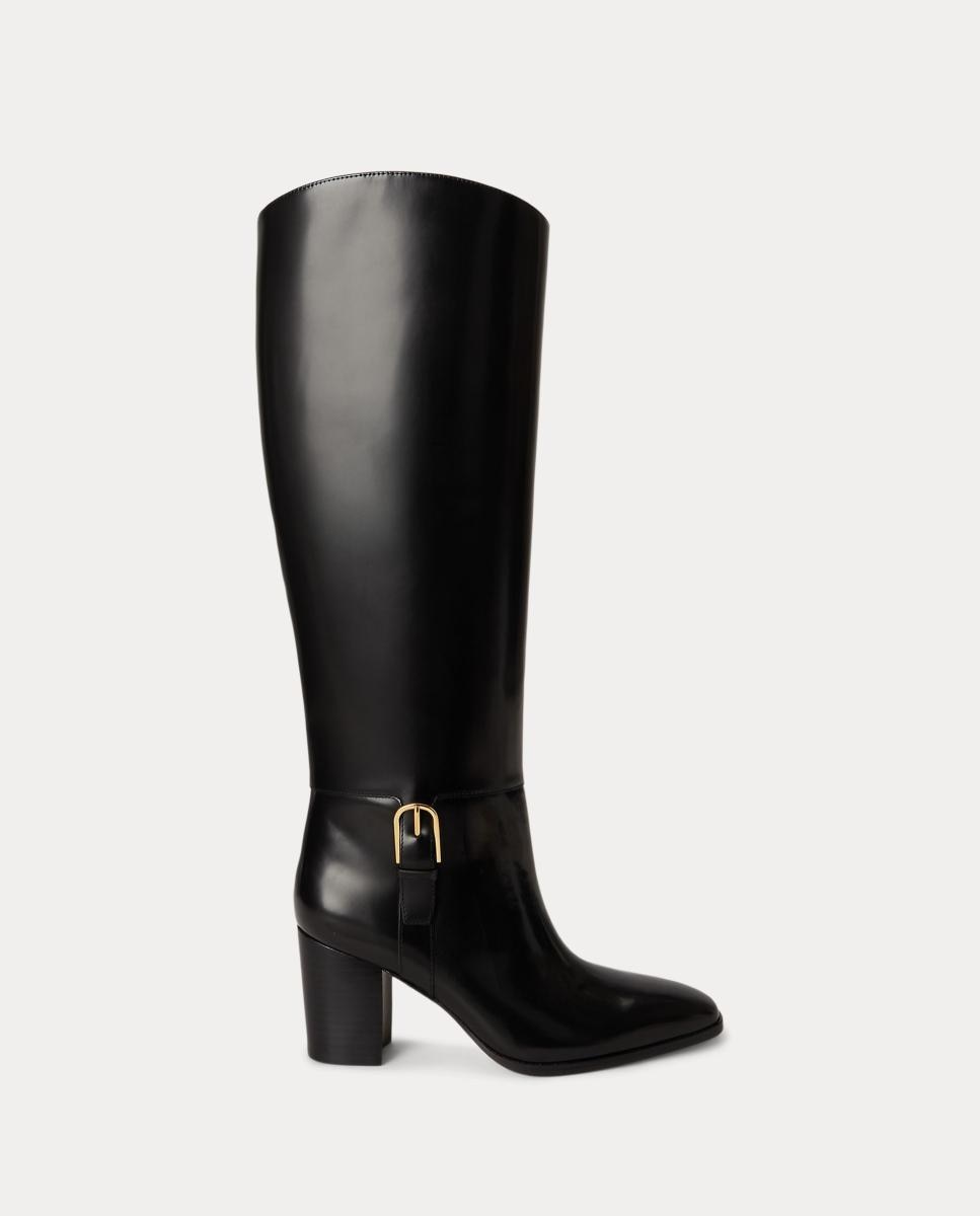 Imagen 0 de Bota alta de tacón Rlyn de mujer de piel Negro