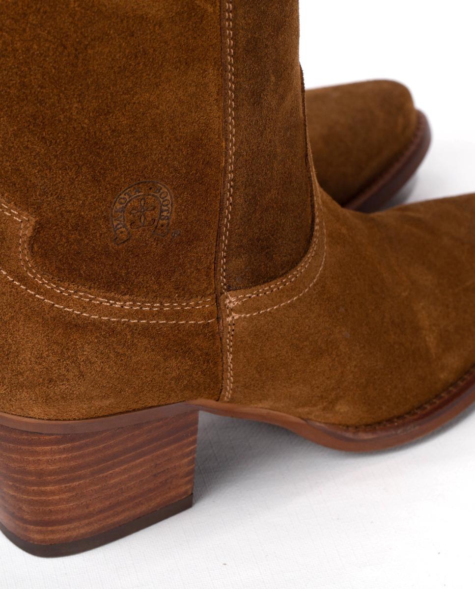 Botas cowboy tacón mujer en piel - Dakota Boots - Marrón topo Marrón topo-5
