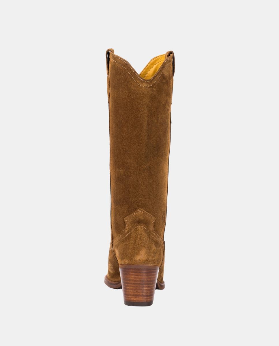 Botas cowboy tacón mujer en piel - Dakota Boots - Marrón topo Marrón topo-9