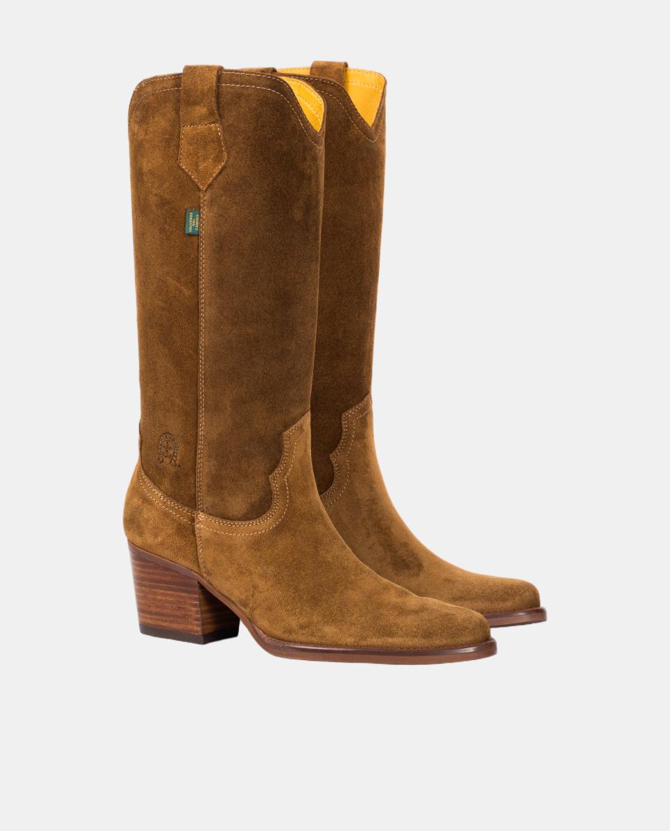 Botas cowboy tacón mujer en piel - Dakota Boots - Marrón topo Marrón topo-10