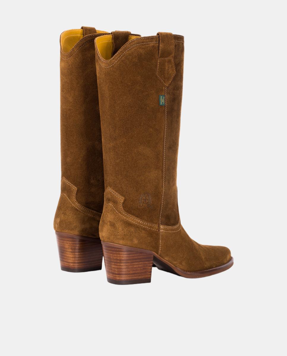 Botas cowboy tacón mujer en piel - Dakota Boots - Marrón topo Marrón topo-11