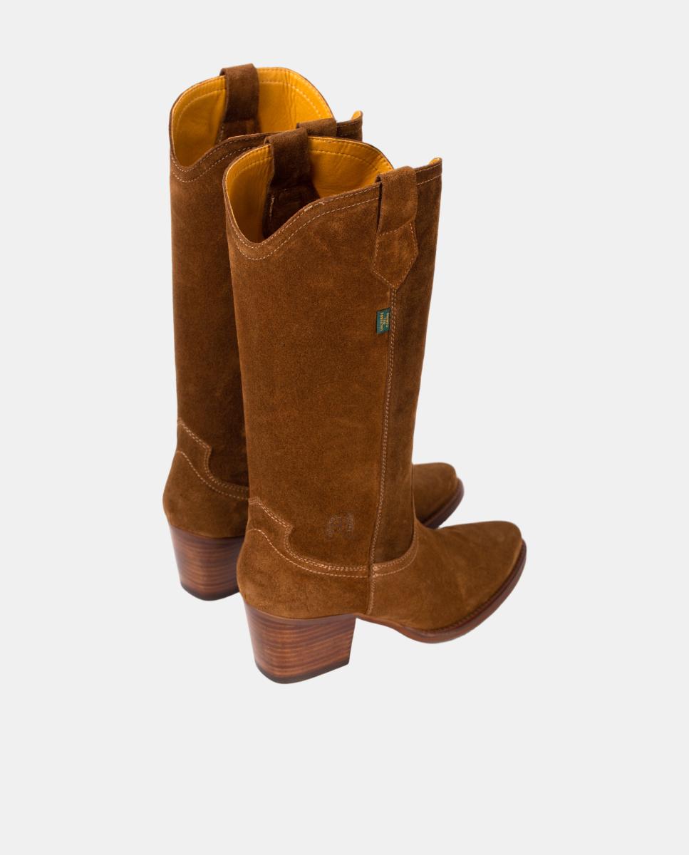 Botas cowboy tacón mujer en piel - Dakota Boots - Marrón topo Marrón topo-12