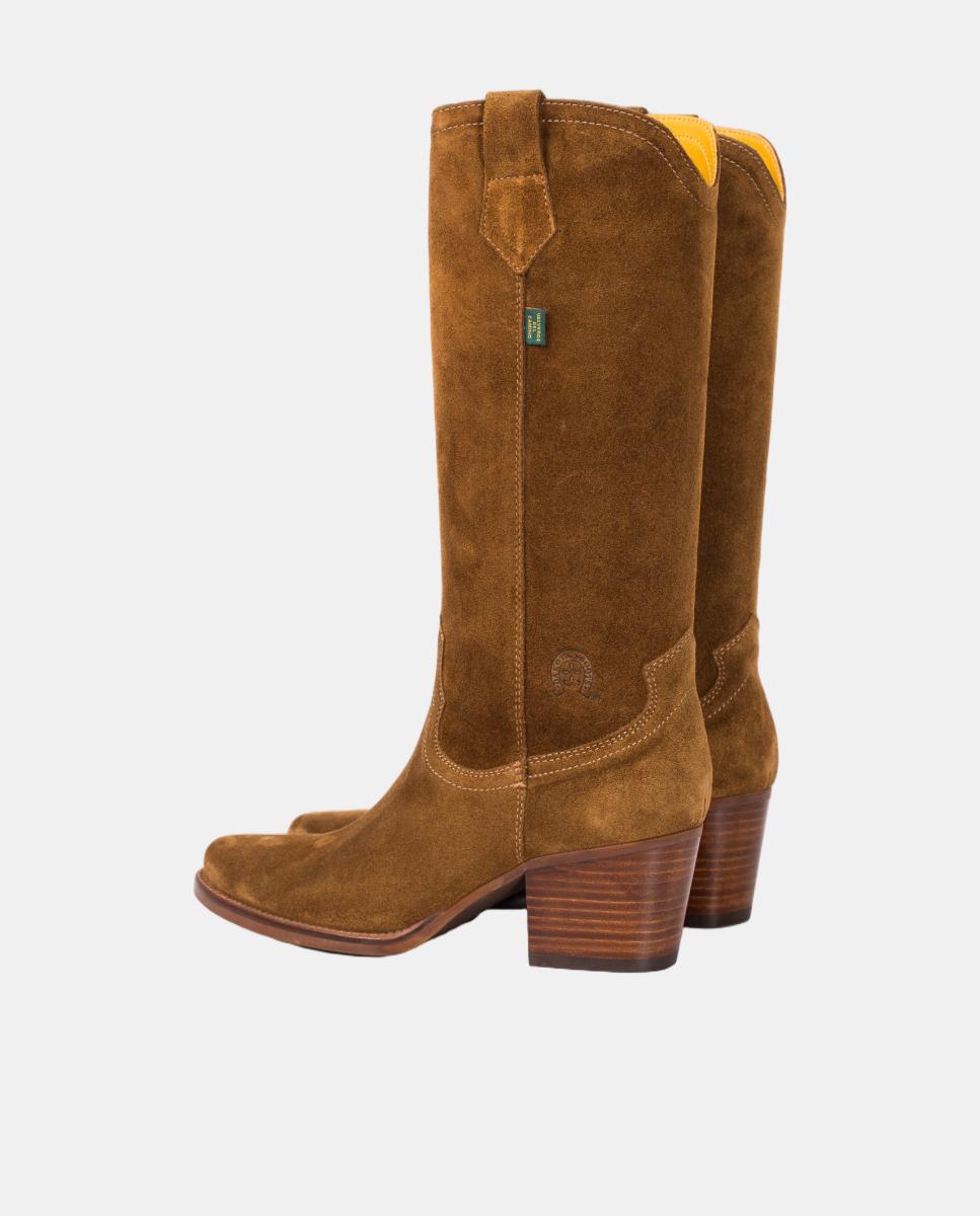 Botas cowboy tacón mujer en piel - Dakota Boots - Marrón topo Marrón topo-14