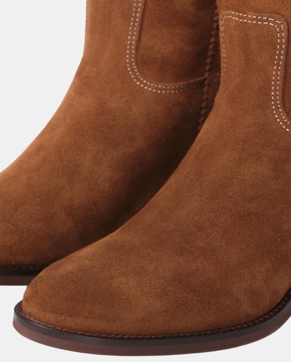Bota campera mujer con bordados en tiras. - Dakota Boots - Marrón topo Marrón topo-9