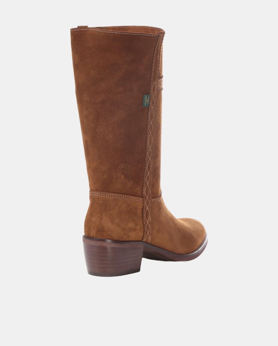 Bota campera mujer con bordados en tiras. - Dakota Boots - Marrón topo Marrón topo-13