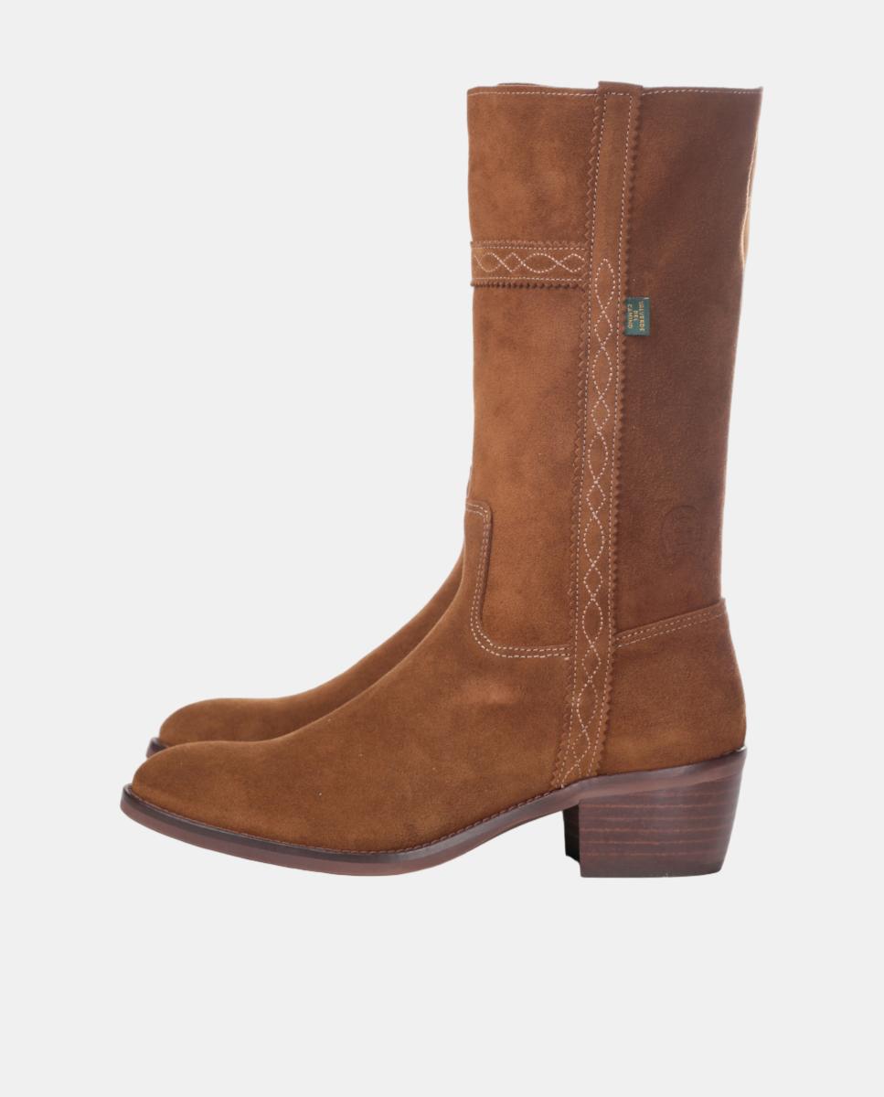 Bota campera mujer con bordados en tiras. - Dakota Boots - Marrón topo Marrón topo-16