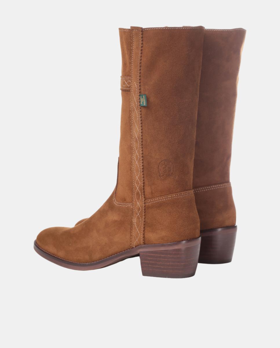 Bota campera mujer con bordados en tiras. - Dakota Boots - Marrón topo Marrón topo-17
