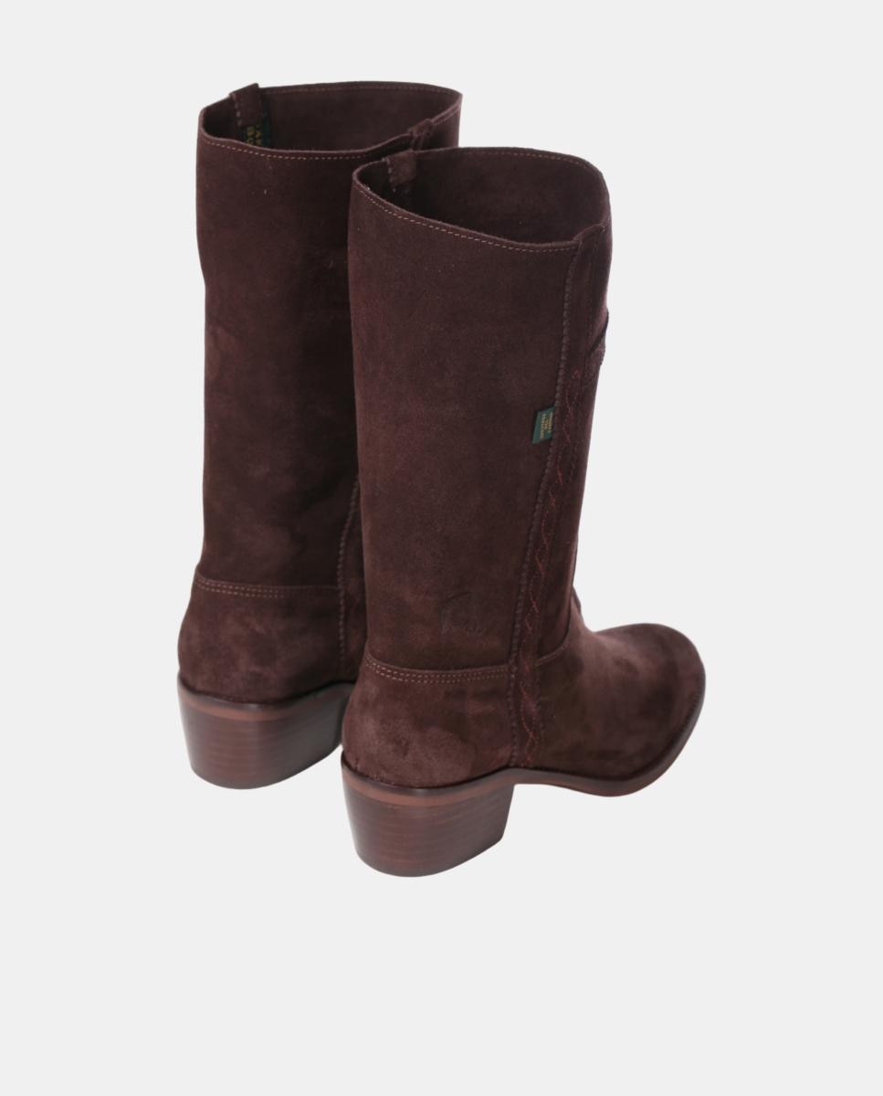 Bota campera mujer con bordados en tiras. - Dakota Boots - Marrón oscuro Marrón oscuro-8