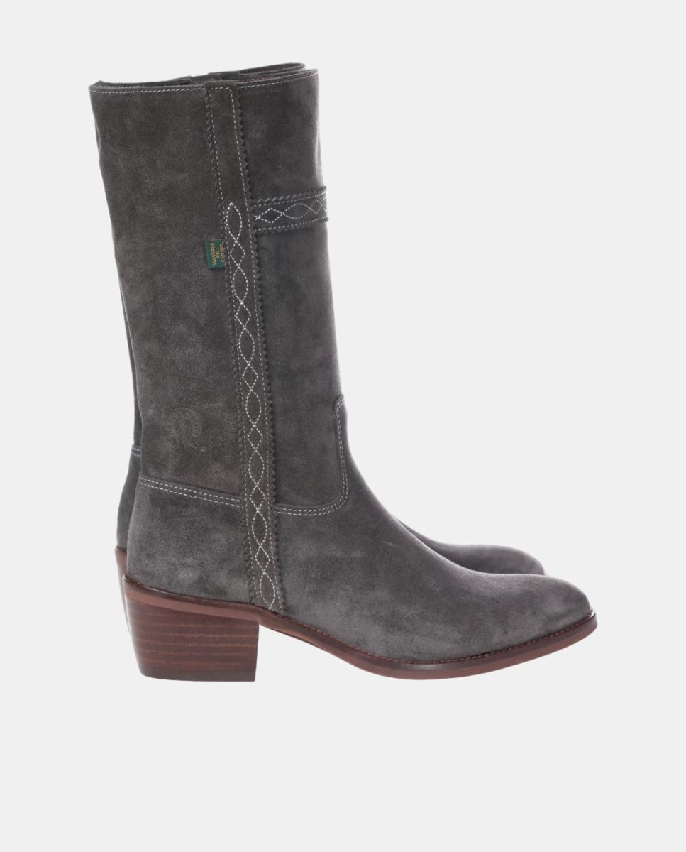 Botins com Bordados em Tiras. Cinzentos-4
