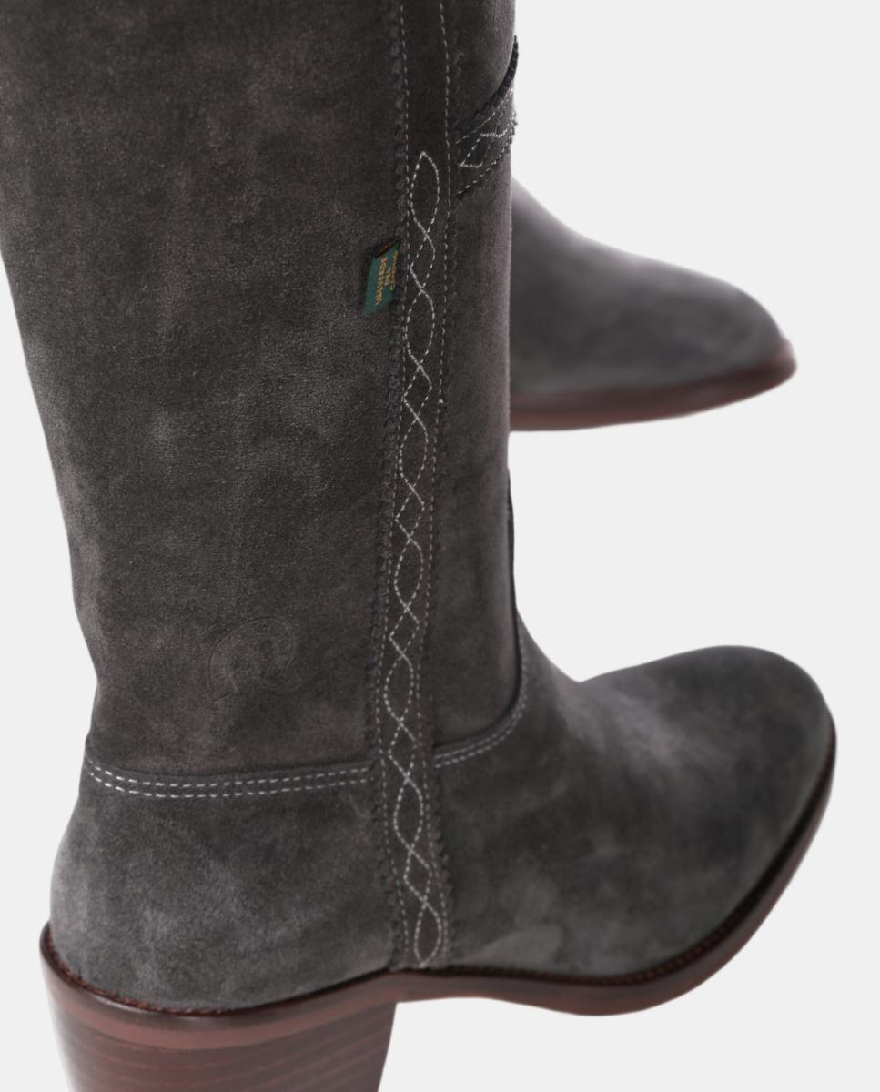 Botins com Bordados em Tiras. Cinzentos-7