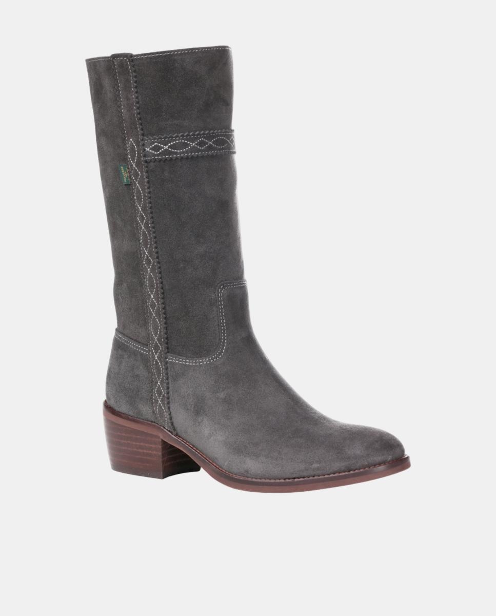 Botins com Bordados em Tiras. Cinzentos-11