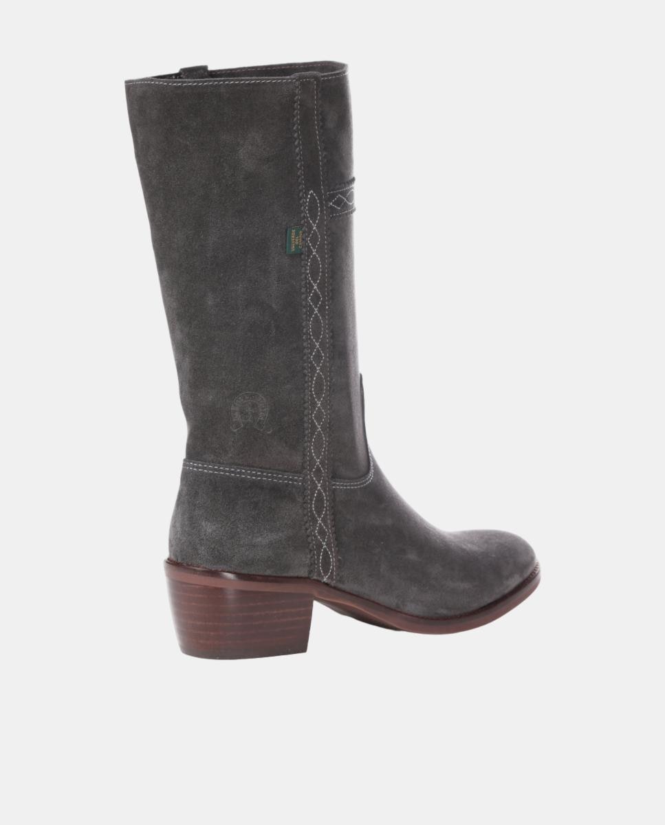 Botins com Bordados em Tiras. Cinzentos-14