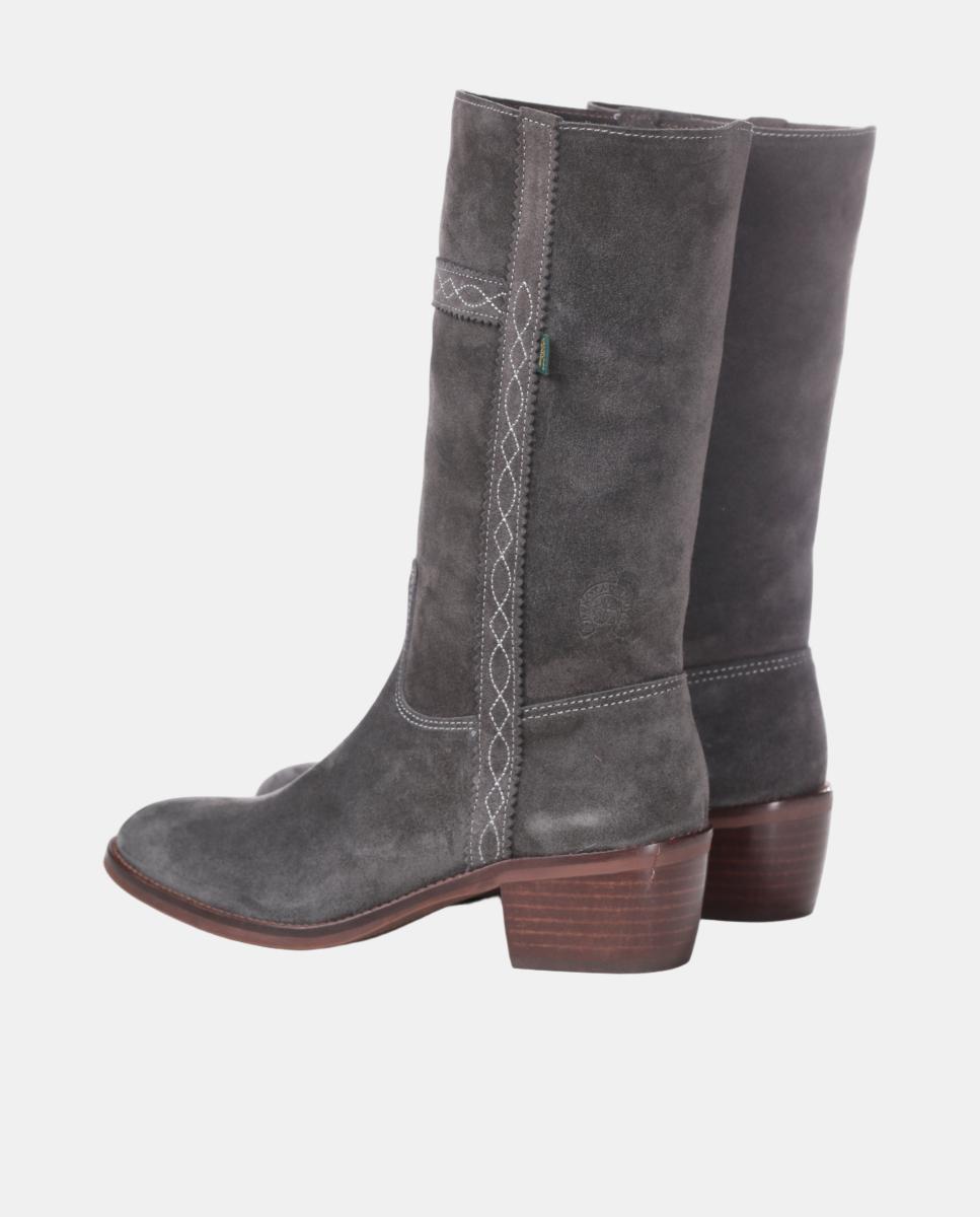 Botins com Bordados em Tiras. Cinzentos-18